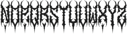 ROSES METAL otf (400) Font LOWERCASE