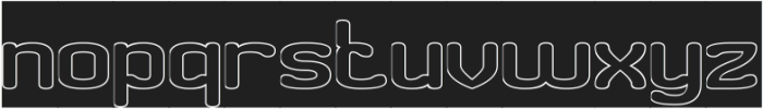 Road Runner-Hollow-Inverse otf (400) Font LOWERCASE