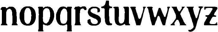 Roadster Regular otf (400) Font LOWERCASE