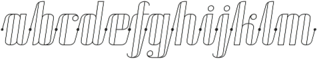 Roadster Scipt Line Dot Italic otf (400) Font LOWERCASE