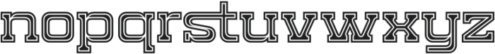 Roaring Tribune Outline-Fill otf (400) Font LOWERCASE
