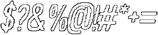 Robine Rounded Pixel Outline otf (400) Font OTHER CHARS