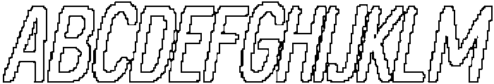 Robine Rounded Pixel Outline otf (400) Font UPPERCASE