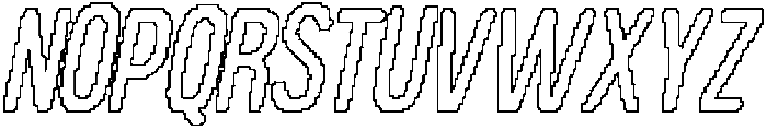 Robine Rounded Pixel Outline otf (400) Font UPPERCASE