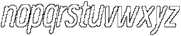 Robine Rounded Pixel Outline otf (400) Font LOWERCASE