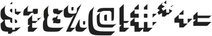 Robonix Bold-Shadow otf (700) Font OTHER CHARS