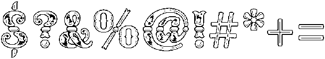 Rocaie Outline otf (400) Font OTHER CHARS