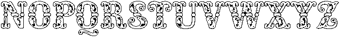Rocaie Outline otf (400) Font LOWERCASE