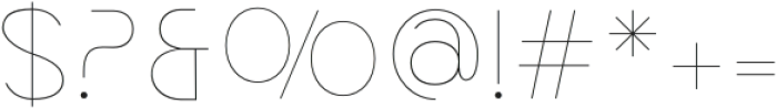 Rocano Display Thin otf (100) Font OTHER CHARS