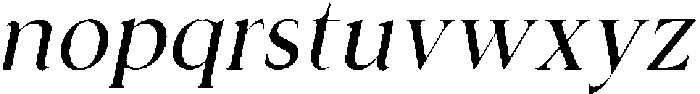 Rochello Italic otf (400) Font LOWERCASE