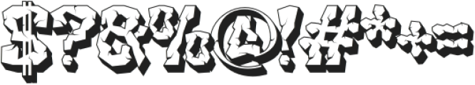 Rockcave 3D otf (400) Font OTHER CHARS