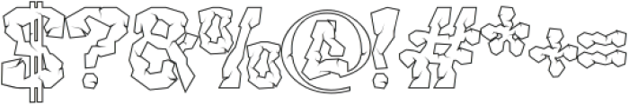 Rockcave Outline otf (400) Font OTHER CHARS