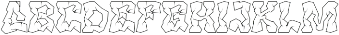 Rockcave Outline otf (400) Font UPPERCASE