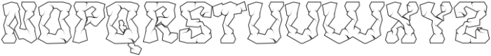 Rockcave Outline otf (400) Font LOWERCASE