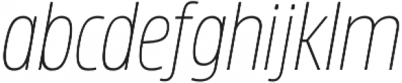 Rockeby Condensed Light Italic otf (300) Font LOWERCASE