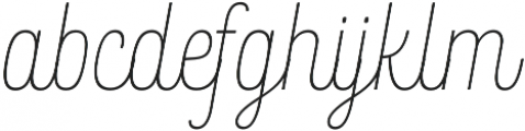 Rockeby Script One Light otf (300) Font LOWERCASE