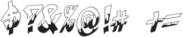 Rocker Rusher Italic Regular otf (400) Font OTHER CHARS