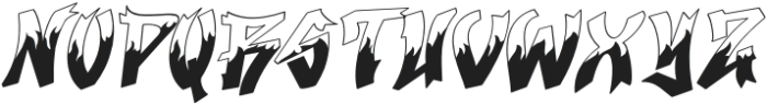 Rocker Rusher Italic Regular otf (400) Font UPPERCASE