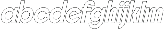 Rockfall Italic Outline otf (400) Font LOWERCASE