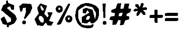 RockyCut Regular otf (400) Font OTHER CHARS