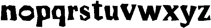 RockyCut Regular otf (400) Font LOWERCASE