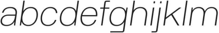 Rodley Thin Italic otf (100) Font LOWERCASE