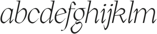 Rogik Thin Italic otf (100) Font LOWERCASE