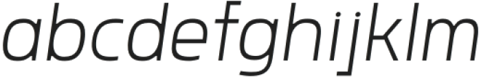 Rohyt Geometric Slim ExtraLight Italic otf (200) Font LOWERCASE