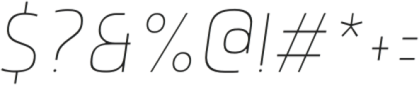 Rohyt Geometric Slim Thin Italic otf (100) Font OTHER CHARS