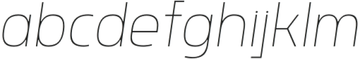 Rohyt Geometric Slim Thin Italic otf (100) Font LOWERCASE