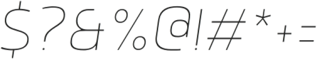 Rohyt Geometric Thin Italic otf (100) Font OTHER CHARS