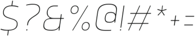 Rohyt Thin Italic otf (100) Font OTHER CHARS