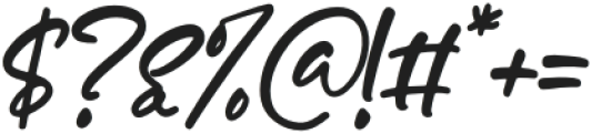 Rokeriot Italic otf (400) Font OTHER CHARS
