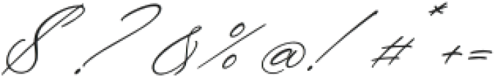 Rokuna Alenthush Script Italic otf (400) Font OTHER CHARS