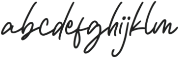 Rolling Signature otf (400) Font LOWERCASE