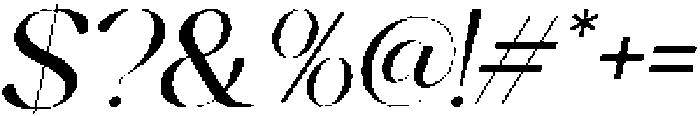 Roman Escort Italic otf (400) Font OTHER CHARS