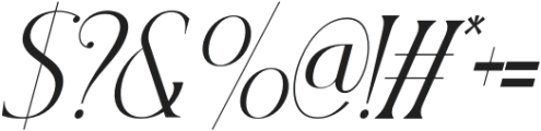 Romantic Aesthetic Regular Italic otf (400) Font OTHER CHARS