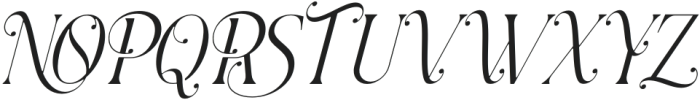 Romantic Aesthetic Regular Italic otf (400) Font LOWERCASE