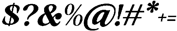 Romantic Editorial Extra Bold Italic otf (700) Font OTHER CHARS