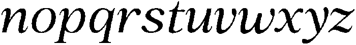 Romantic Editorial Italic otf (400) Font LOWERCASE