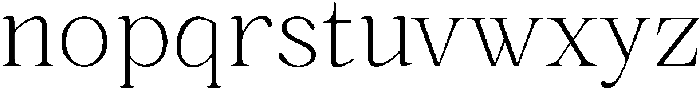 Romantic Editorial Thin otf (100) Font LOWERCASE