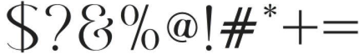 Romantic Serif Regular otf (400) Font OTHER CHARS