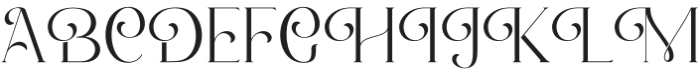 Romantic Serif Regular otf (400) Font UPPERCASE