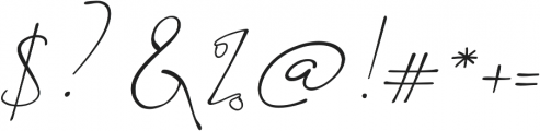 Romantically Italic otf (400) Font OTHER CHARS