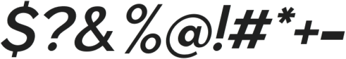 Romela Italic Semi Bold otf (600) Font OTHER CHARS