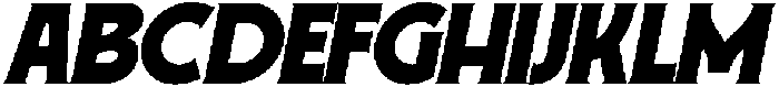 Romien Slanted Regular otf (400) Font UPPERCASE