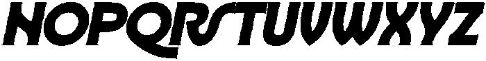 Romien Slanted Regular otf (400) Font UPPERCASE