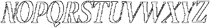 Romildo Pixel Outline otf (400) Font UPPERCASE