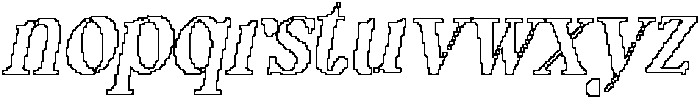 Romildo Pixel Outline otf (400) Font LOWERCASE