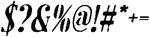 Roneys Drawn Italic otf (400) Font OTHER CHARS